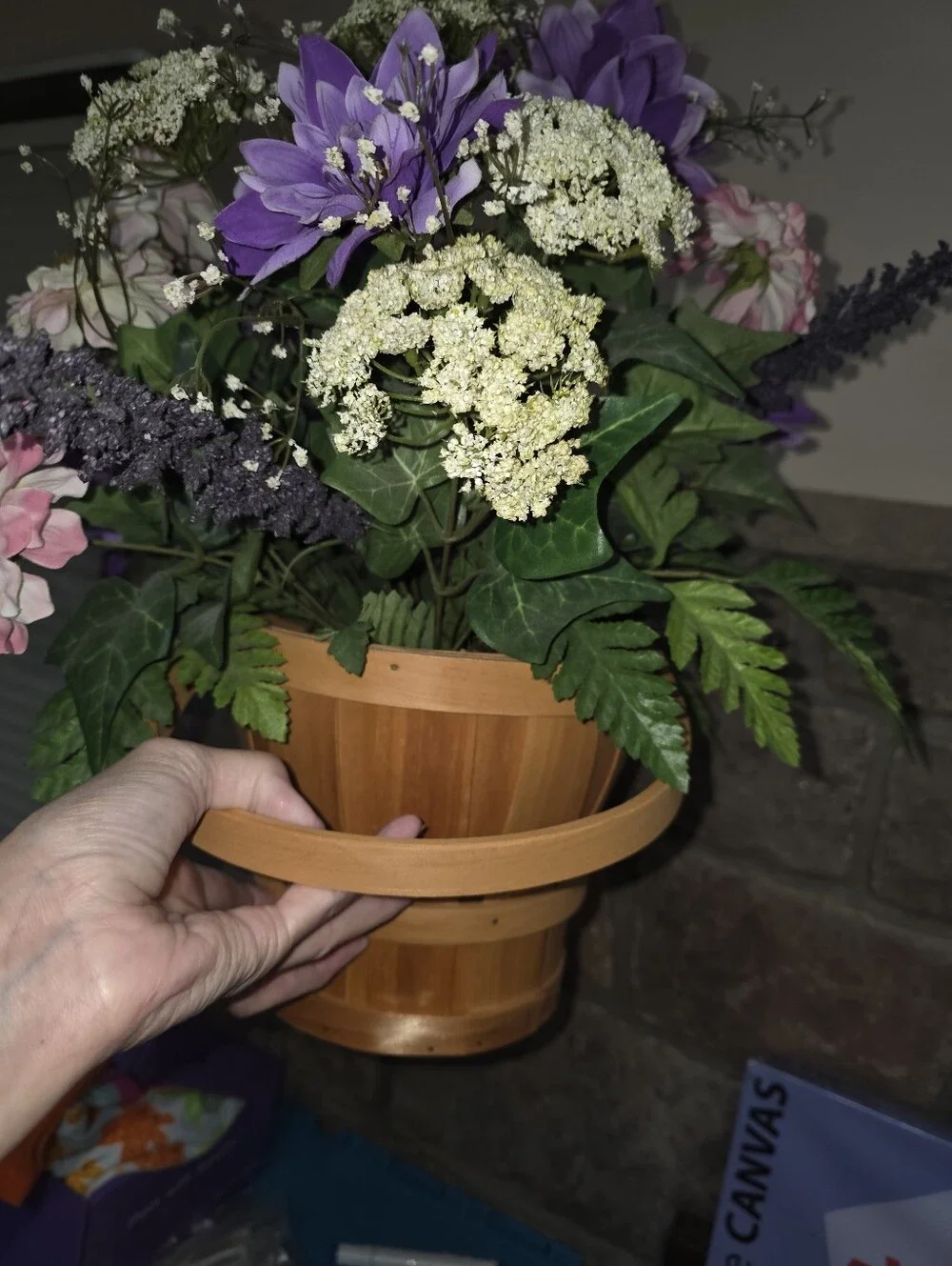 Beautiful Flower Arrangement In Heavy Basket